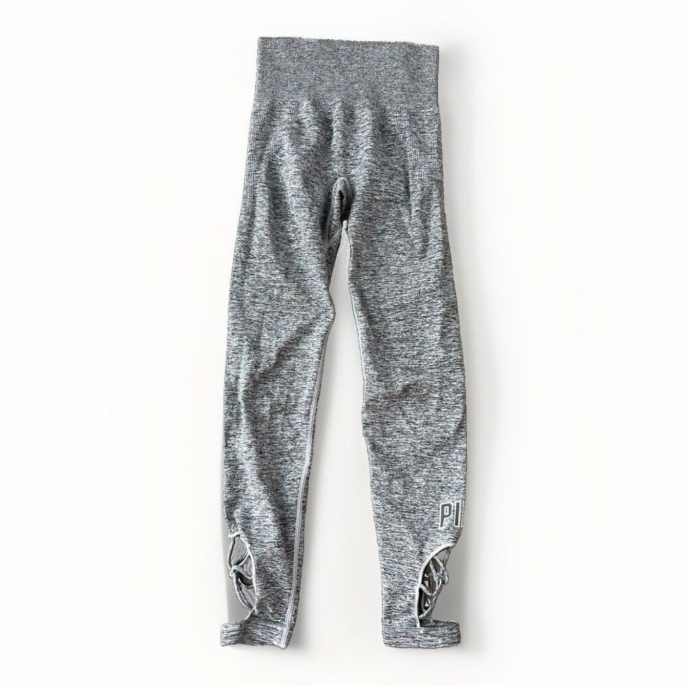 Victorias Secret Ultimate Seamless Leggings Athletic Pants Size XS Ribbed Gray